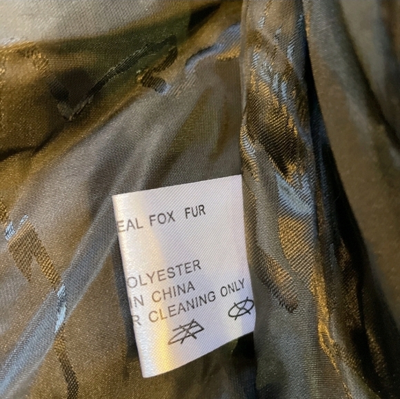 Luxurious Black Genuine FOX Fur Jacket Brand New Men's 2X - Picture 7 of 8